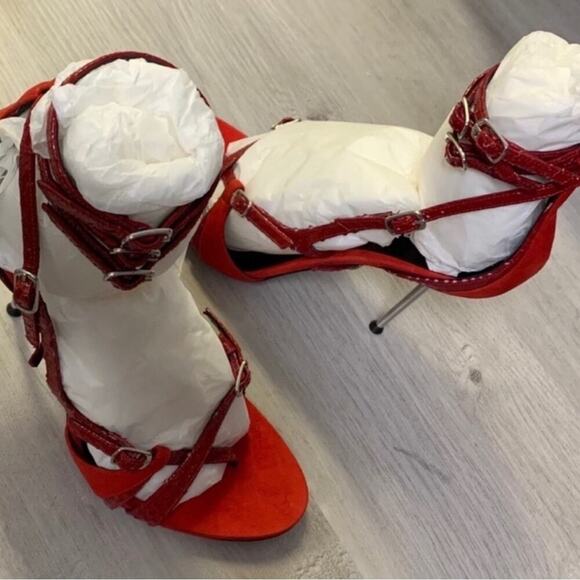 Alexander Wang Kiely Leather Cowhide Snake Embossed Heels. - Picture 6 of 10